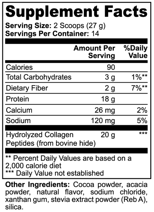 Peakform Premium Grass-Fed Collagen Peptides Powder – Rich Chocolate
