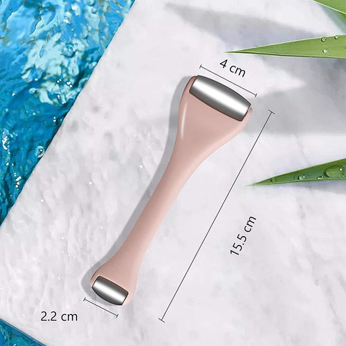 Premium Stainless Steel Dual-Ended Facial Ice Roller – Eye & Face Sculpting Massage Tool