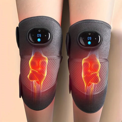 Smart Heated Knee & Shoulder Massager – Adjustable Vibration & Heat Therapy Brace
