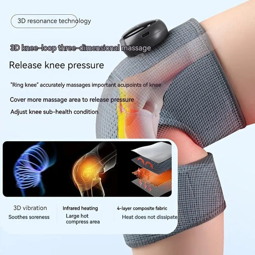 Smart Heated Knee & Shoulder Massager – Adjustable Vibration & Heat Therapy Brace