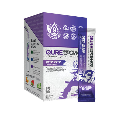 QURE Deep Sleep Support Sticks – Lavender Berry (15 Pack)