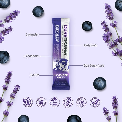 QURE Deep Sleep Support Sticks – Lavender Berry (15 Pack)